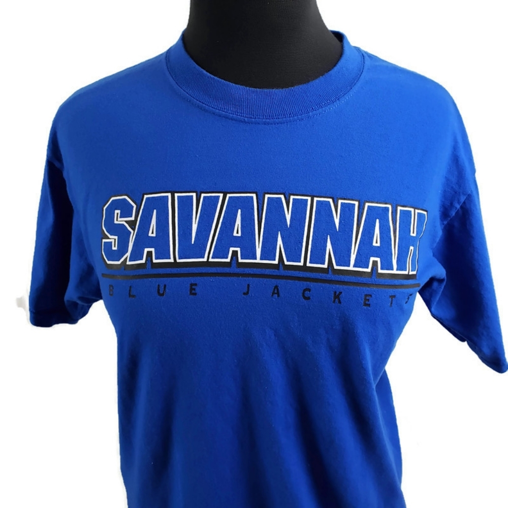 Savannah Blue Jackets Short Sleeve Tee, Sz  M